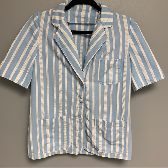 Vintage SET matching 1970s Women’s Stripe Outfit - Picture 3 of 16